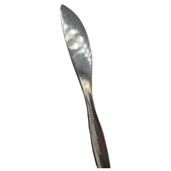 Venetia Oneida Stainless Two Butter Knifes And A Sugar Spoon - Picture 7 of 8